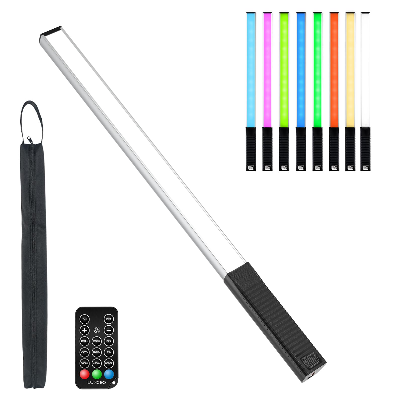 LUXCEO LED バーライト120cm 113cm2本+おまけ1本 Amazon.com : LUXCEO RGB LED Photography Lighting Portable Wand